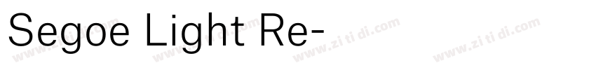 Segoe Light Re字体转换